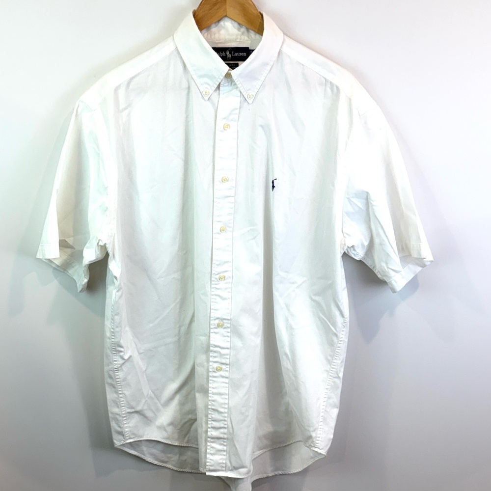 Polo Ralph Lauren White Short Sleeve Shirt size L - very generous fit